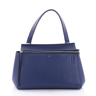 Celine Edge Bag Leather Medium Blue 2664902