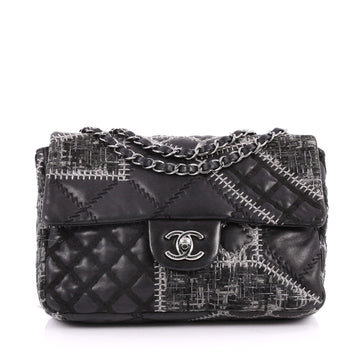 Chanel Classic Single Flap Bag Patchwork Tweed and 2666001
