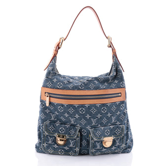 Louis Vuitton Baggy Handbag Denim GM Blue 2667101