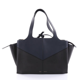 Celine Tri-Fold Shoulder Bag Smooth Calfskin Medium Blue 2667201
