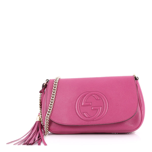 GUCCI SOHO バッグ Buy Gucci Soho Chain Crossbody Bag Leather Medium Pink 2669901