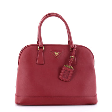 Prada Open Promenade Handbag Saffiano Leather Medium Red 2671703