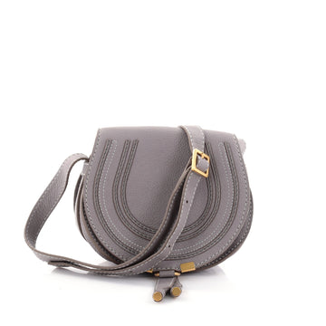 Chloe Marcie Crossbody Bag Leather Small Gray 2672001