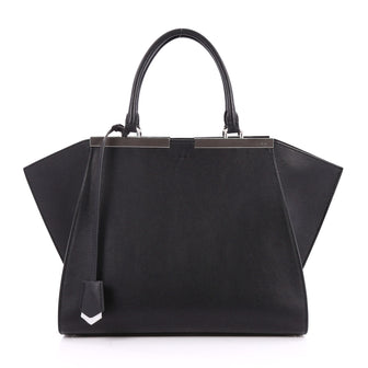 Fendi Petite 3Jours Handbag Leather Black 2672101