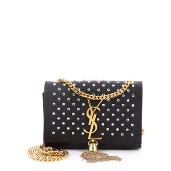  Saint Laurent Classic Monogram Tassel Crossbody Bag Black 2674601