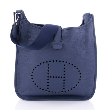 Hermes Evelyne Crossbody Gen II Clemence GM Blue 2675802