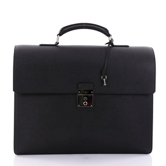 Louis Vuitton Neo Robusto 3 Briefcase Taiga Leather Black 2675901
