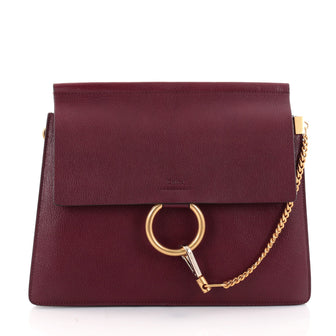 Chloe Faye Shoulder Bag Leather Medium Red 2676004