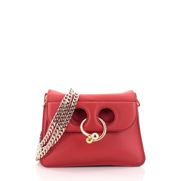 J.W. Anderson Pierce Shoulder Bag Leather Mini Red 2676801