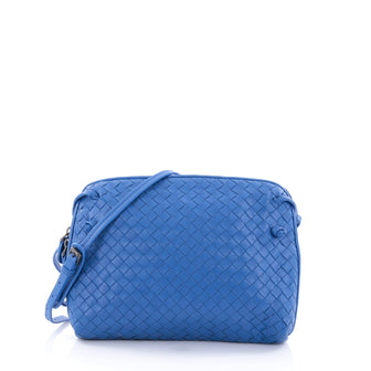 Bottega Veneta Crossbody Intrecciato Nappa Small Blue 2678104