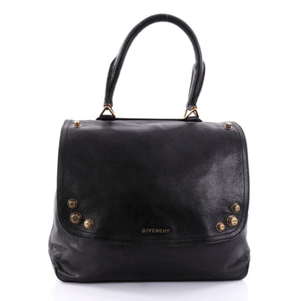  Givenchy Mirte Saddle Bag Bolt Stud Leather Large Black 2678402