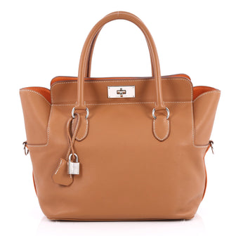 Hermes Eclat Toolbox Handbag Swift 26 Brown 2679001