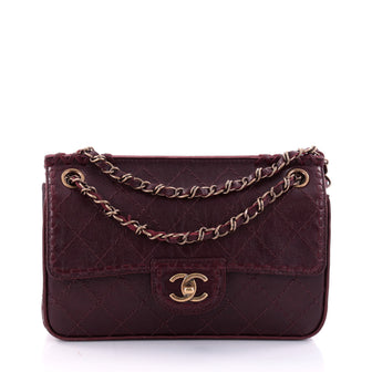 Chanel Paris-Edinburgh Flap Bag Quilted Calfskin Medium red 2679601