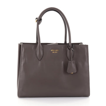 Prada Soft Bibliotheque Handbag City Calfskin Medium Gray 2679901