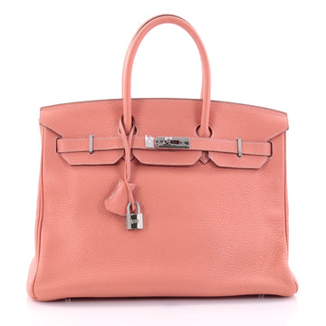 Hermes Birkin Handbag Pink Clemence with Palladium 2680601