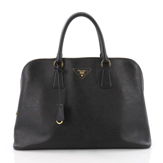 Prada Promenade Handbag Saffiano Leather Large Black 2680704