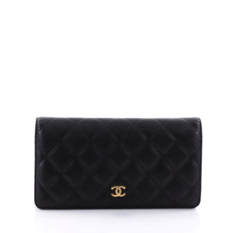 Chanel L-Yen Wallet Quilted Caviar Black 2681601
