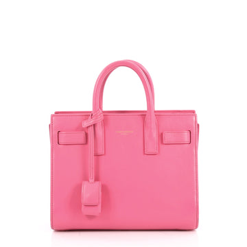 Saint Laurent Sac de Jour Handbag Leather Nano Pink 2682101