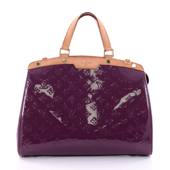 Louis Vuitton Brea Handbag Monogram Vernis GM Purple 2682303