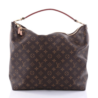Louis Vuitton Sully Handbag Monogram Canvas MM Brown 2683402