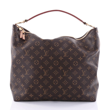 Louis Vuitton Sully Handbag Monogram Canvas MM Brown 2683402