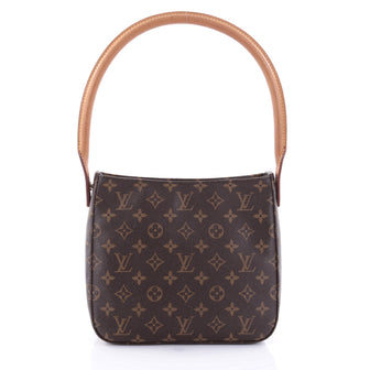 Louis Vuitton Looping Handbag Monogram Canvas MM Brown 2684003