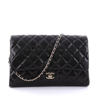  Chanel Clutch with Chain Quilted Lambskin Black 2685301