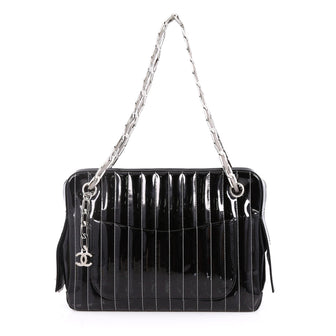 Chanel Mademoiselle Camera Bag Vertical Quilted Patent black 2685701
