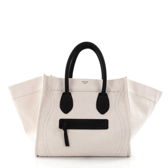 Celine Phantom Handbag Canvas Large Neutral 2685704