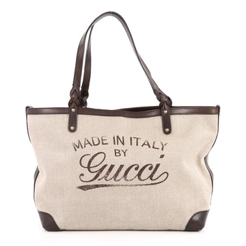 Gucci Craft Tote Canvas Medium Neutral 2686702