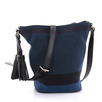 Burberry Ashby Handbag House Check Canvas Mini Blue 2686803