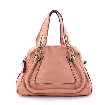 Chloe Paraty Top Handle Bag Leather Small Orange 2687402