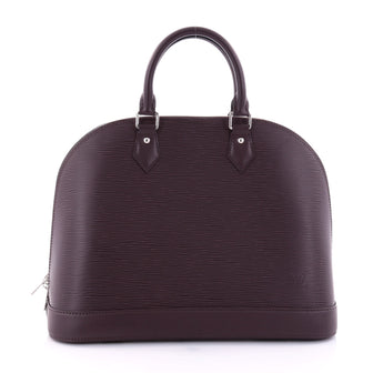 Louis Vuitton Alma Handbag Epi Leather MM Purple 2688501