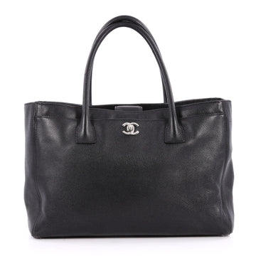 Chanel Cerf Executive Tote Leather Medium Black 2689307