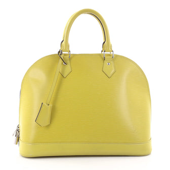 Louis Vuitton Alma Handbag Epi Leather MM Yellow 2689403