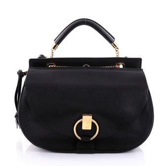 Chloe Goldie Shoulder Bag Leather Medium Black 2689501
