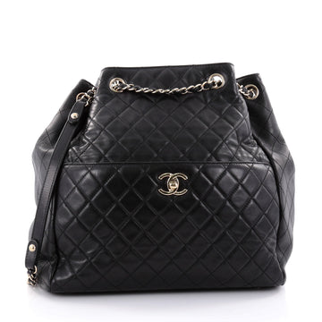 Chanel Drawstring CC Lock Bucket Bag Quilted Lambskin 2690501