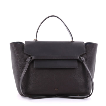 Celine Bicolor Belt Bag Leather Mini Black 2691102