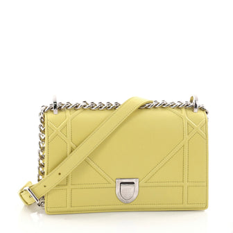 Christian Dior Diorama Flap Bag Lambskin Small Yellow 2691109