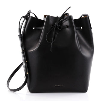 Mansur Gavriel Bucket Bag Leather Large Black 2692302