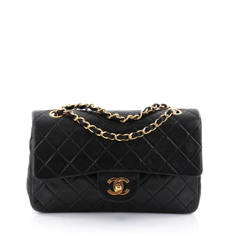 Chanel Vintage Classic Double Flap Bag Quilted Lambskin black 2692401