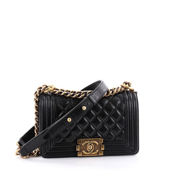 Chanel Boy Flap Bag Quilted Calfskin Small Black 2692601
