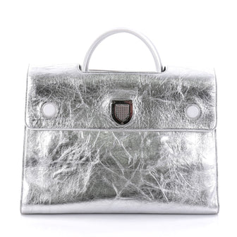 Christian Dior Diorever Handbag Metallic Leather Large 2692701