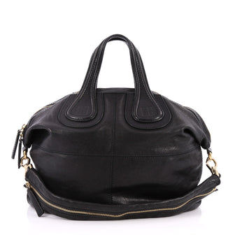 Givenchy Nightingale Satchel Leather Medium Black 2693102