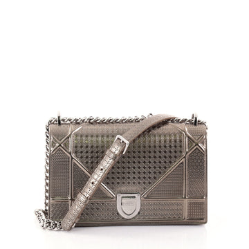 Christian Dior Diorama Flap Bag Cannage Embossed Calfskin Medium Neutral 2694601