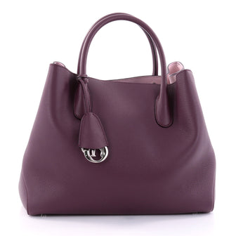 Christian Dior Open Bar Bag Leather Large Purple 2694602