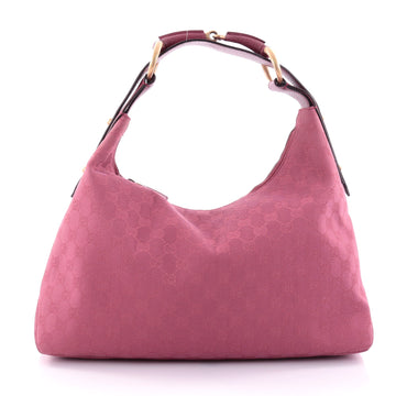 Gucci Horsebit Hobo GG Canvas Medium Pink 2695306