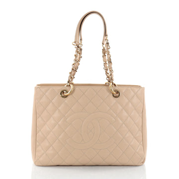 Chanel Grand Shopping Tote Quilted Caviar Neutral 2696201