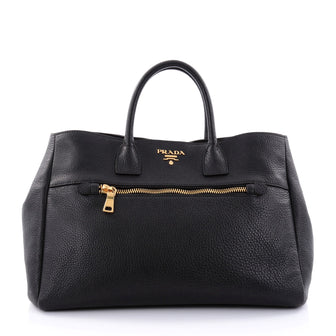 Prada Front Pocket Convertible Tote Vitello Daino Medium 2696804