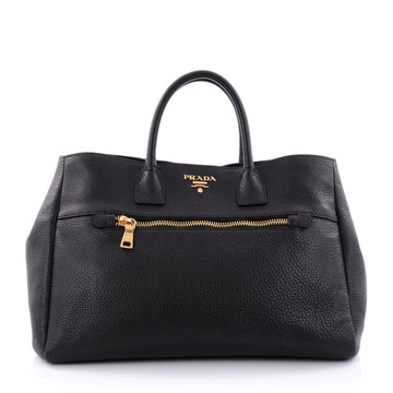 Prada Front Pocket Convertible Tote Vitello Daino Medium 2696804
